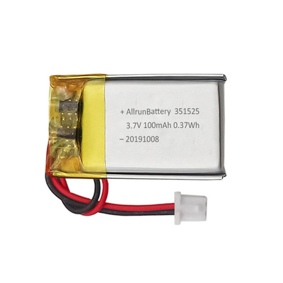 0,37 Wh 3,7 V 100 mAh Mini-LiPo-Akku wiederaufladbar Custom 351523