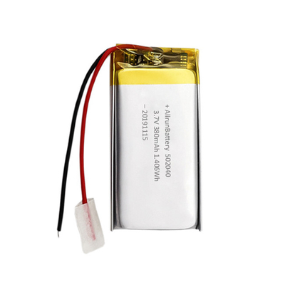 Dünner 3,7 V 380 mAh LiPo-Akku Kundenspezifischer Li-Ionen-Akku
