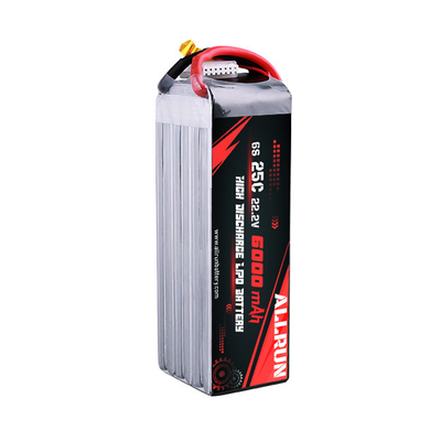 22,2 V 25 C medizinische Lithiumbatterie Hohe C-Rate 6 S 6000 mAh LiPo-Batterie