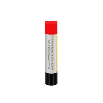 Dünner kundenspezifischer 10C-LiPo-Akku 3,7 V 180 mAh Zylindrischer Li-Polymer-Akku