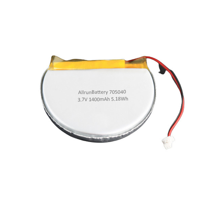 Benutzerdefinierte 3,7 V 1400 mAh runde LiPo-Batteriezelle 705040 mit hoher Kapazität