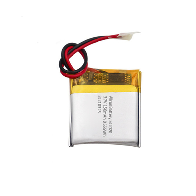 Leistungsstarker 3,7 V 150 mAh wiederaufladbarer quadratischer LiPo-Akkupack 502020
