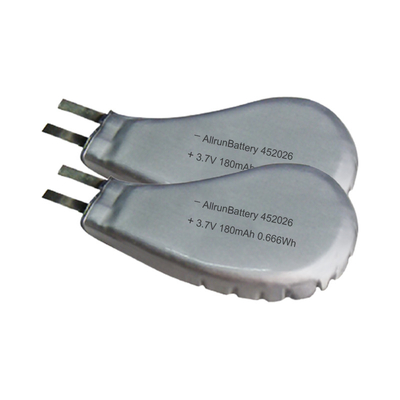 452026 3,7 V 180 mAh LiPo-Akku Kundenspezifischer wiederaufladbarer Li-Polymer-Akku Tragbar