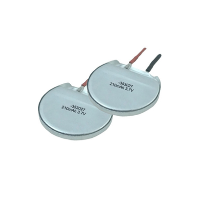 Benutzerdefinierte leistungsstarke sichere runde LiPo-Batterie 3,7 V 210 mAh für elektrische Zahnbürsten