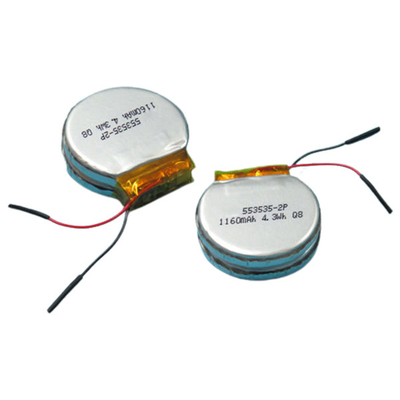 Medical Custom 1160mAh LiPo-Akku 3,7 V Lithium-Polymer-Akku 1S2P