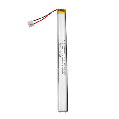 Zuverlässiger 3,7 V 2000 mAh benutzerdefinierter LiPo-Akku, ultraschmal für USB-Sticks