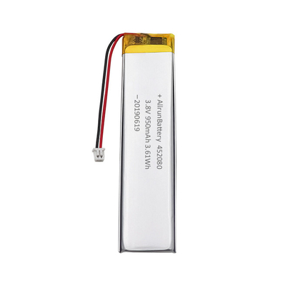 Wearable Electronics Ultra schmaler LiPo-Akku 3,8 V 950 mAh 452080