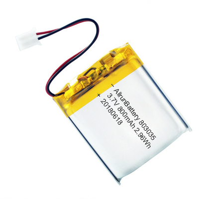 Leistungsstarker LiPo-Akku 3,7 V 800 mAh Wiederaufladbarer Li-Polymer-Akkupack