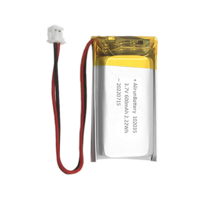 Wiederaufladbarer kundenspezifischer 3,7 V 600 mAh Lithium-Polymer-Akku / LiPo-Akku