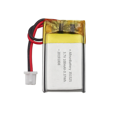 0,37 Wh 3,7 V 100 mAh Mini-LiPo-Akku wiederaufladbar Custom 351523