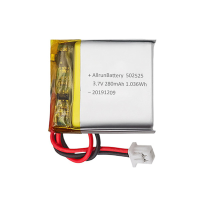 Wiederaufladbarer kundenspezifischer medizinischer Lithium-Akku 3,7 V 280 mAh LiPo-Akku