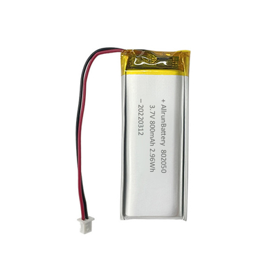 1C Dünner rechteckiger Akku Wiederaufladbarer 3,7-V-LiPo-Akku 800 mAh