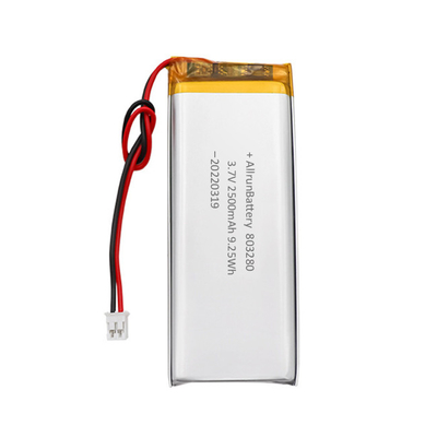Kundenspezifischer rechteckiger Akku Wiederaufladbarer 3,7 V 2500 mAh LiPo-Akku