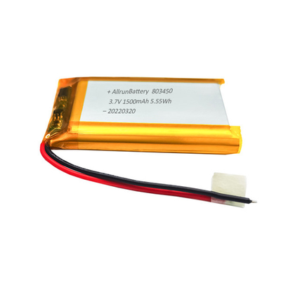 Leistungsstarker rechteckiger Akku Custom 3,7 V 1500 mAh LiPo-Akku