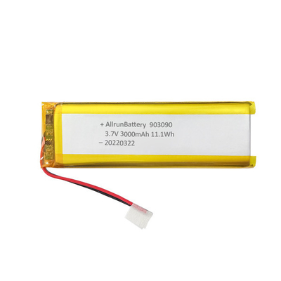 Kundenspezifischer wiederaufladbarer Lithium-Polymer-Akku 3,7 V 3000 mAh 903090
