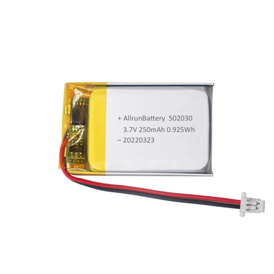Dünner 3,7 V 250 mAh LiPo-Akku Rechteckiger Lithium-Polymer-Akku
