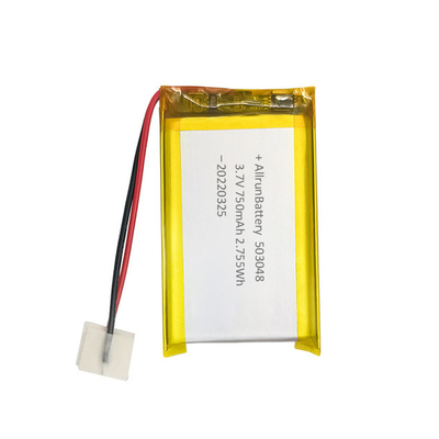 Leichtes Rechteck Wiederaufladbarer Li-Polymer-Akku 3,7 V 750 mAh LiPo-Akku