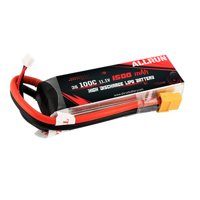 Wiederaufladbarer LiPo-Akku mit hoher Entladung 100C 1500mAh 3S 11,1V