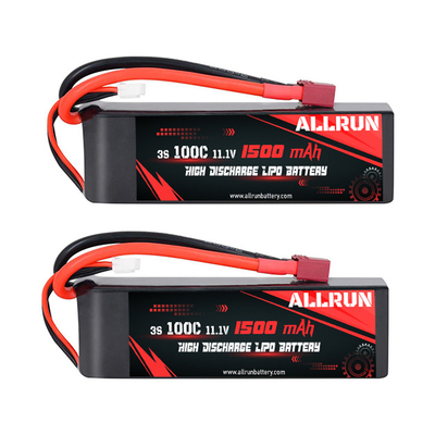 Wiederaufladbarer LiPo-Akku mit hoher Entladung 100C 1500mAh 3S 11,1V