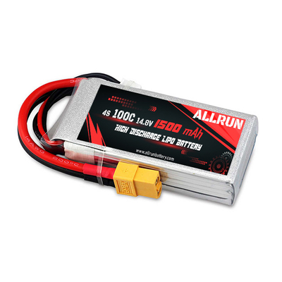 14,8 V 4S 1500 mAh LiPo-Akku 100C LiPo-Akku mit hoher C-Rate