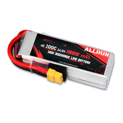 Wiederaufladbarer 100C 1800mAh 4S LiPo-Akku Hohe C-Rate 14,8V LiPo-Akkupack