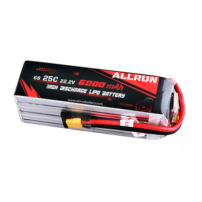 22,2 V 25 C medizinische Lithiumbatterie Hohe C-Rate 6 S 6000 mAh LiPo-Batterie