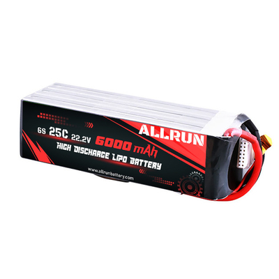 22,2 V 25 C medizinische Lithiumbatterie Hohe C-Rate 6 S 6000 mAh LiPo-Batterie