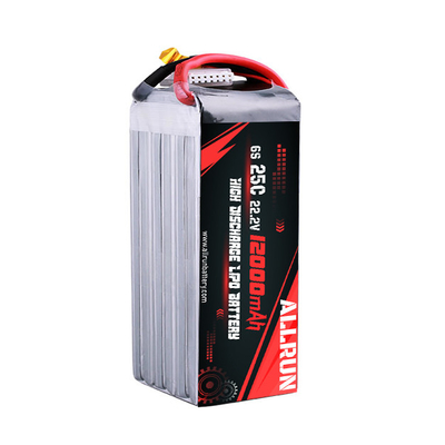 RC 25C 6S 12000 mAh LiPo-Akku 22,2 V Akku mit hoher C-Rate