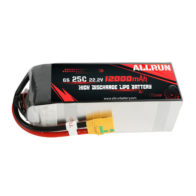 RC 25C 6S 12000 mAh LiPo-Akku 22,2 V Akku mit hoher C-Rate