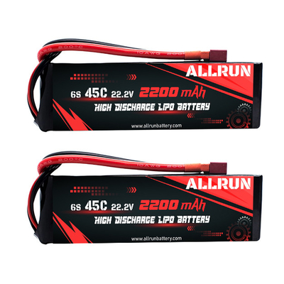 Medizinische Geräte 45C 6S 22,2 V 2200 mAh LiPo-Akkupack mit hoher Entladung
