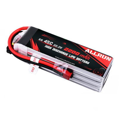 Medizinische Geräte 45C 6S 22,2 V 2200 mAh LiPo-Akkupack mit hoher Entladung