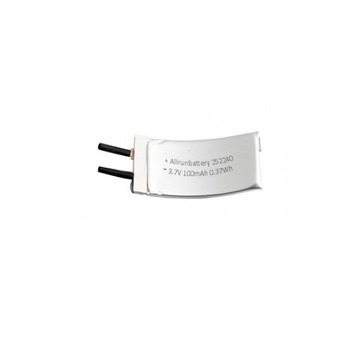 Kundenspezifischer 3,7 V 100 mAh LiPo-Akku 1C gebogener Lithium-Polymer-Akku