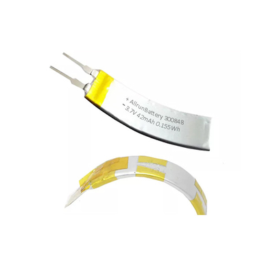 42 mAh 3,7 V Lithium-Ionen-Polymer-Akku gebogen für intelligente IoT-Geräte