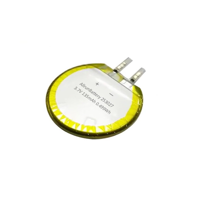 Sichere 3,7 V 135 mAh runde LiPo-Batterie Zuverlässige benutzerdefinierte Lithium-Polymer-Batterie