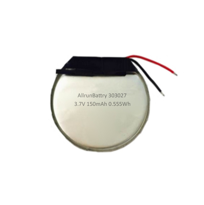 GPS Stabiler runder LiPo-Akku 3,7 V 150 mAh Kundenspezifische Lithium-Polymer-Akkus
