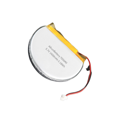 Benutzerdefinierte 3,7 V 1400 mAh runde LiPo-Batteriezelle 705040 mit hoher Kapazität