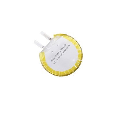 Kundenspezifische runde LiPo-Batteriezelle 3,7 V 230 mAh 383027 mit einzigartigen Formen
