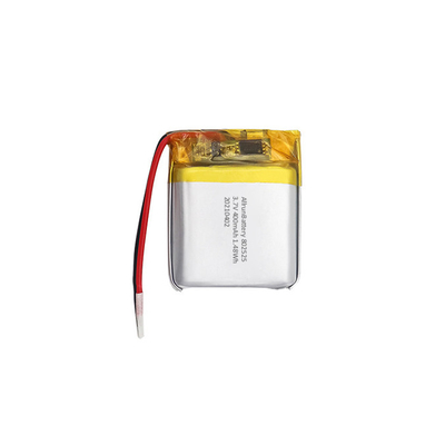3,7 V 400 mAh quadratischer wiederaufladbarer Li-Po-Akku mit langer Lebensdauer 802525