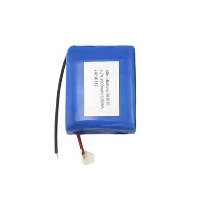 Kundenspezifischer Lithium-Akku 183035 Li-Ionen-Akku 3,7 V 1600 mAh